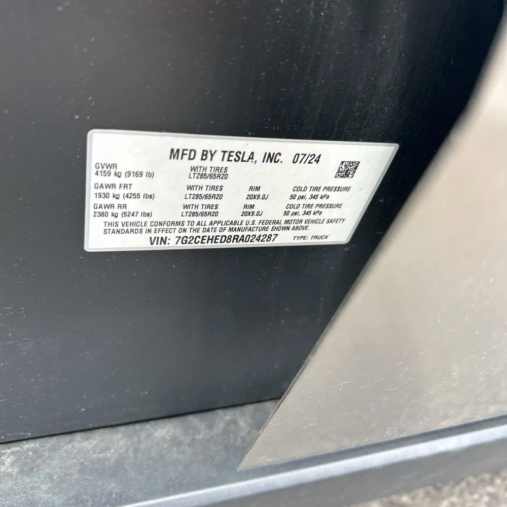 2024 Tesla Cybertruck First Edition Foundation Series