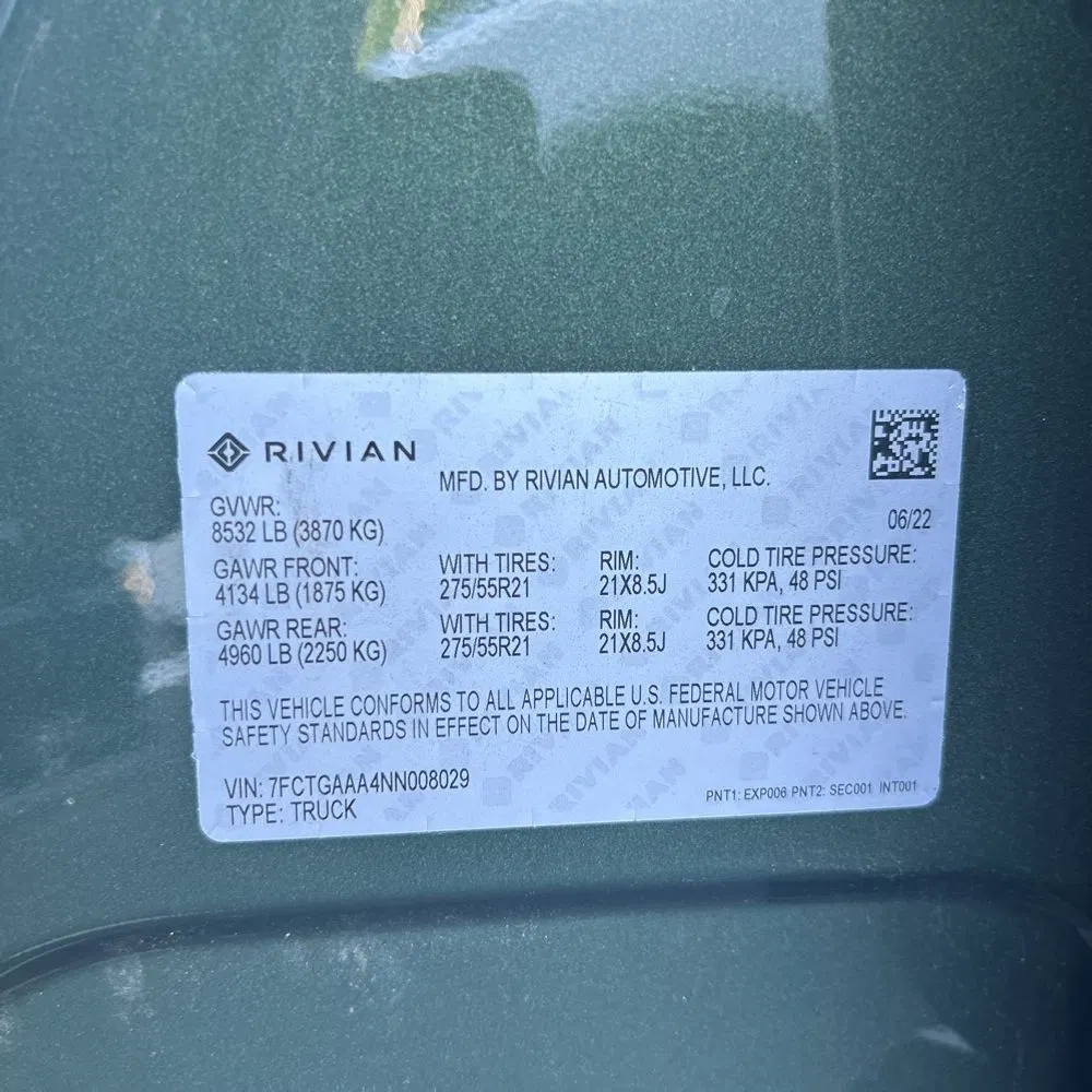 2022 Rivian R1T Adventure