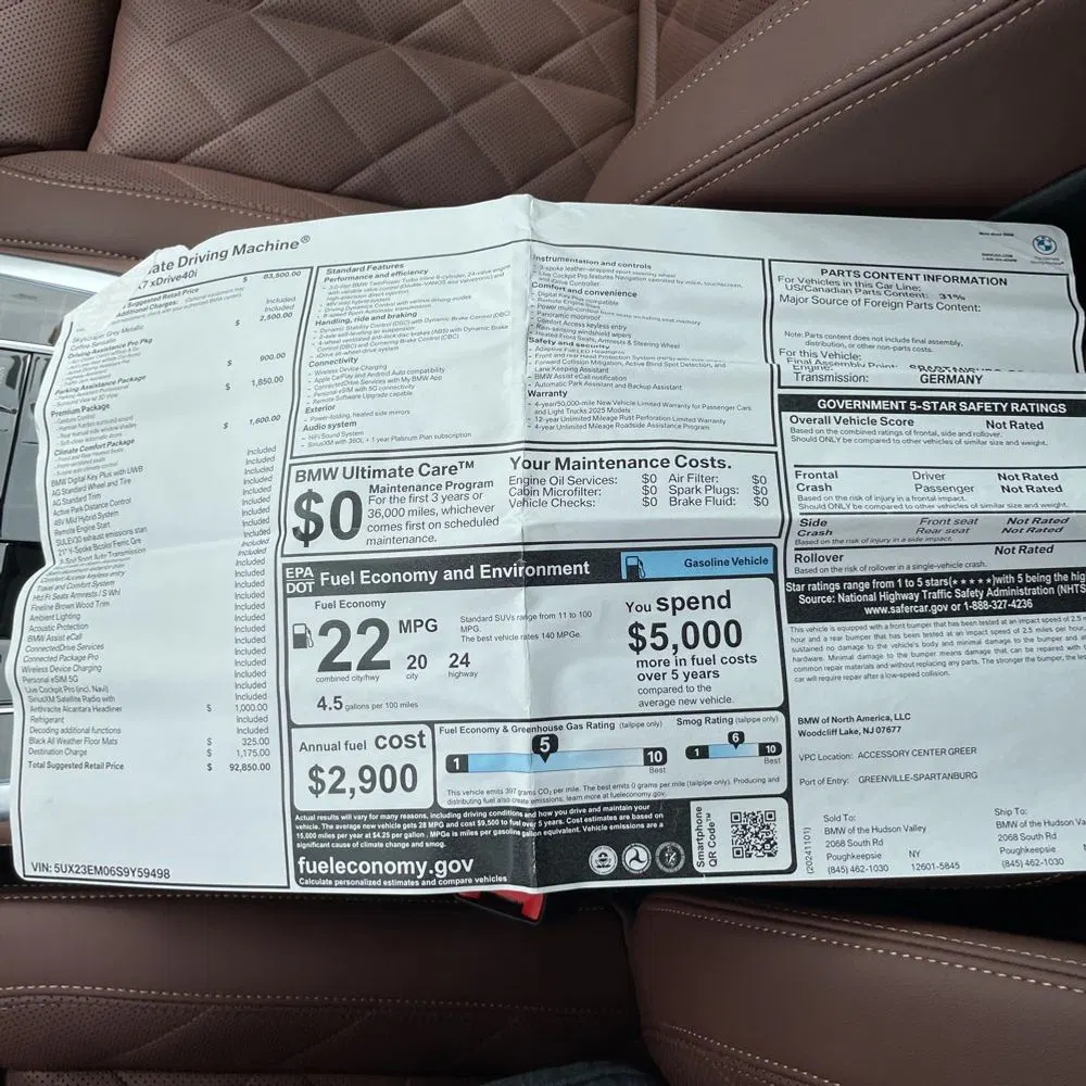 2025 BMW X7 XDrive40i