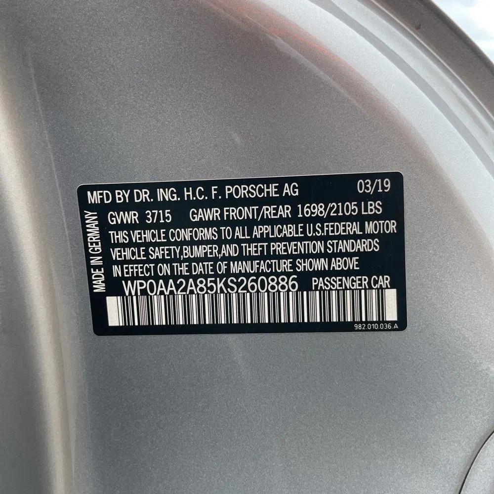 2019 Porsche 718 Cayman Base