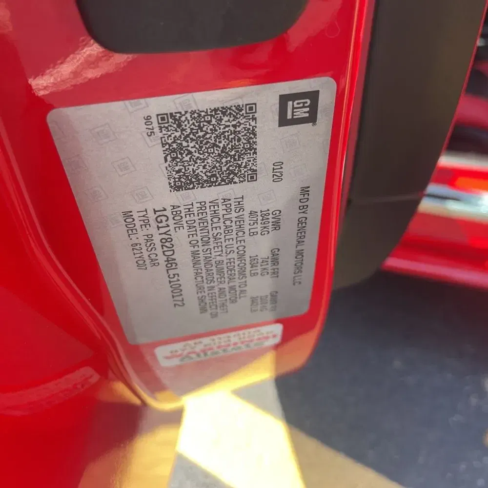 2020 Chevrolet Corvette Stingray