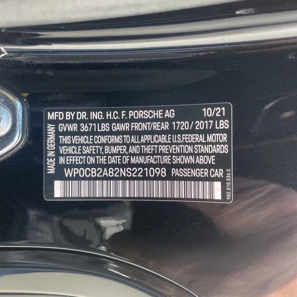 2022 Porsche 718 Boxster S