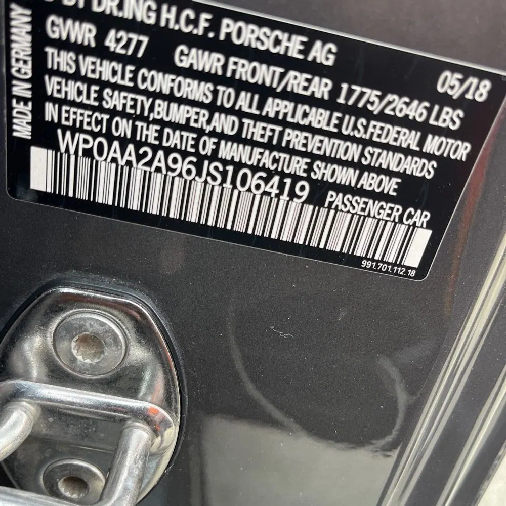 2018 Porsche 911 Carrera 4