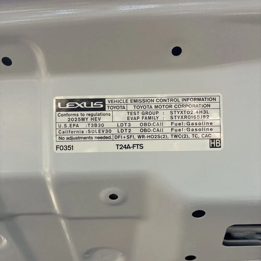 2025 Lexus TX 500h F SPORT Performance Premium