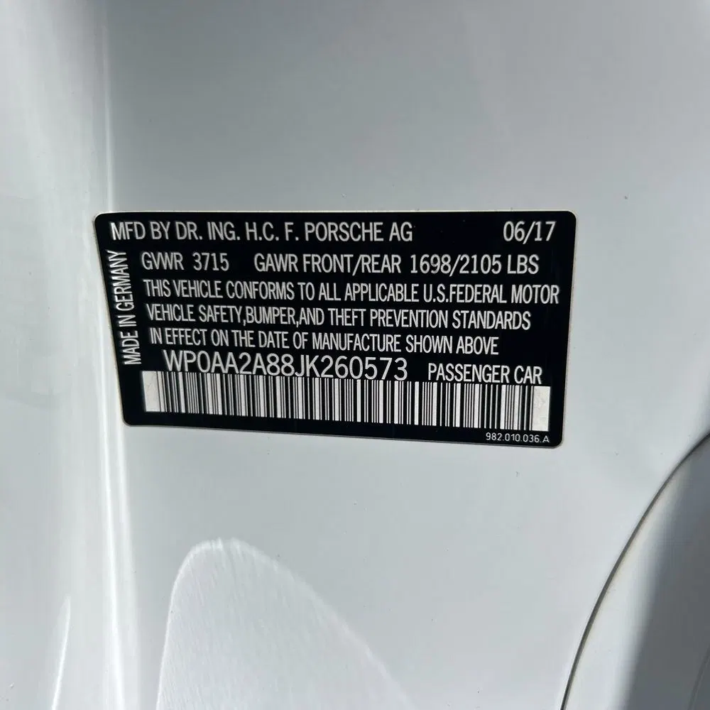 2018 Porsche 718 Cayman Base