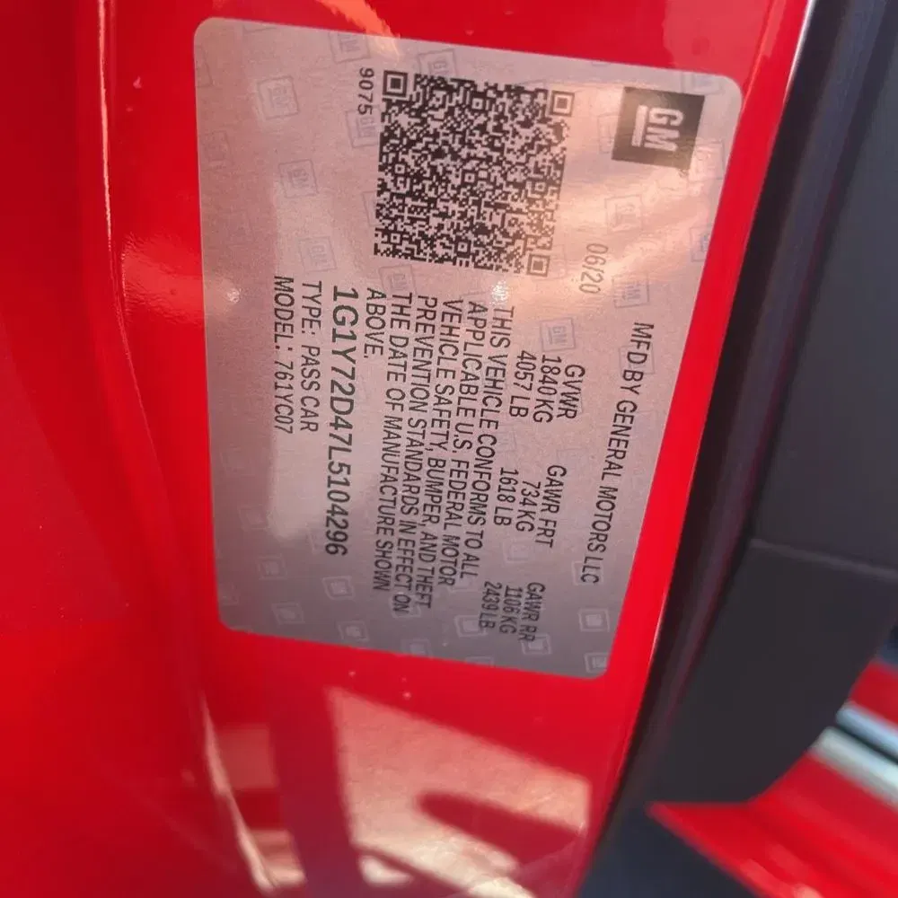 2020 Chevrolet Corvette Stingray