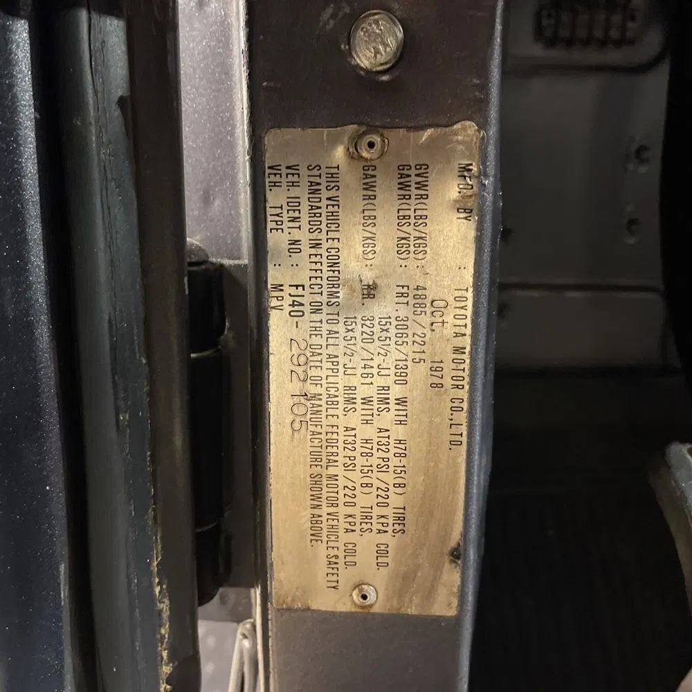 1978 Toyota Land Cruiser  FJ40