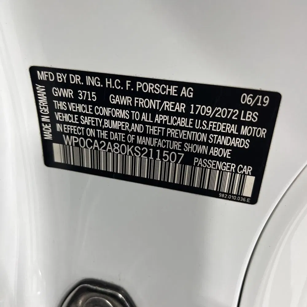 2019 Porsche 718 Boxster Base
