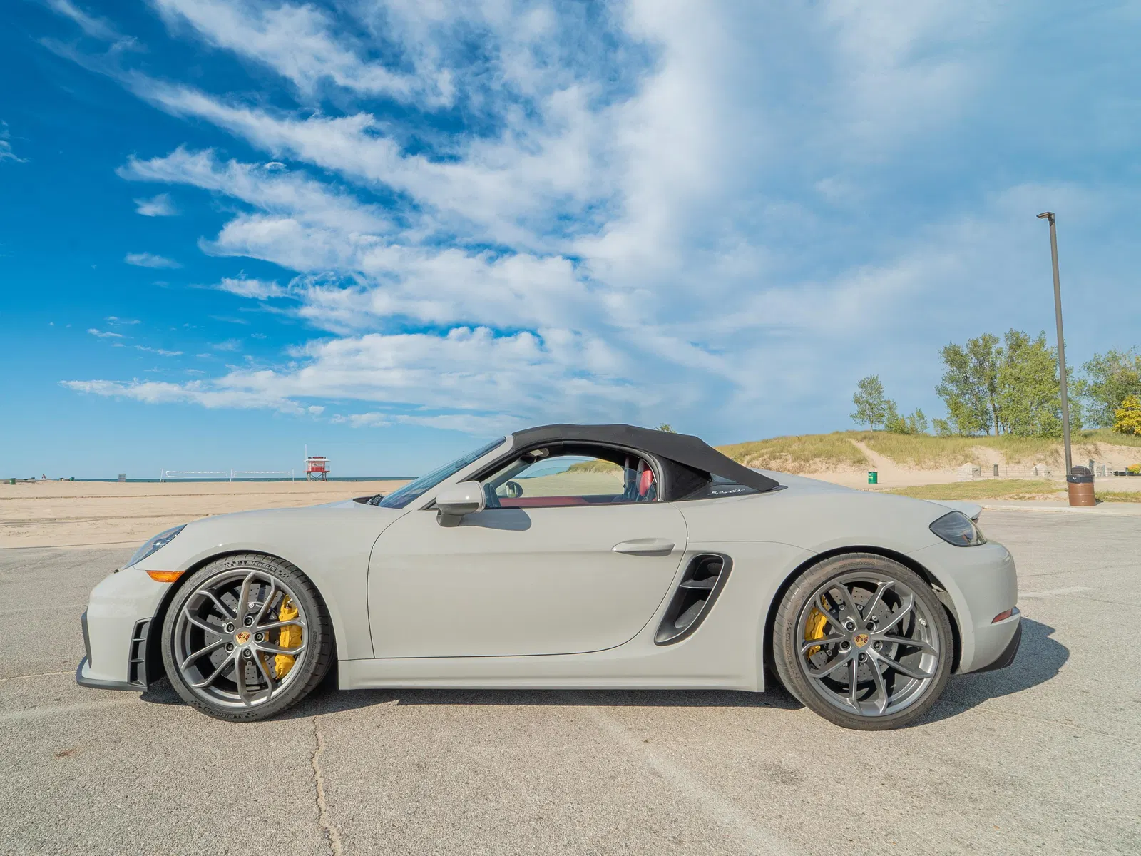 2020 Porsche 718 Boxster Spyder - ~7,300 Miles, 6-Speed Manual, 414-hp Flat-6, Chalk Exterior
