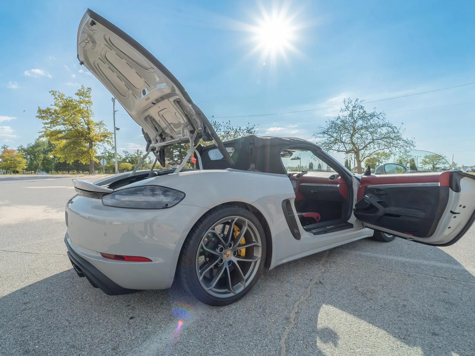 2020 Porsche 718 Boxster Spyder - ~7,300 Miles, 6-Speed Manual, 414-hp Flat-6, Chalk Exterior