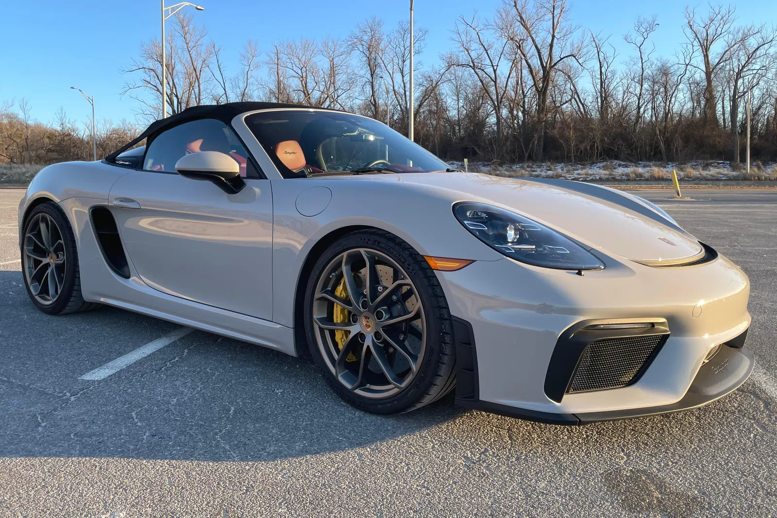 2020 Porsche 718 Boxster Spyder - ~7,300 Miles, 6-Speed Manual, 414-hp Flat-6, Chalk Exterior