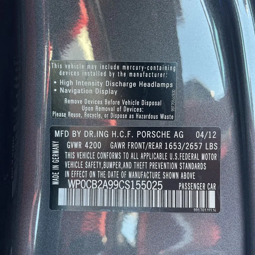 2012 Porsche 911 Carrera S