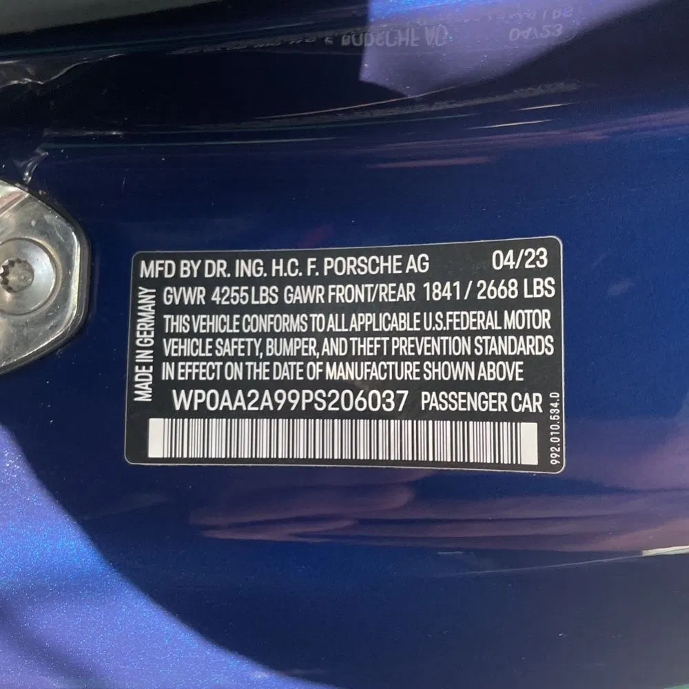 2023 Porsche 911 Carrera T