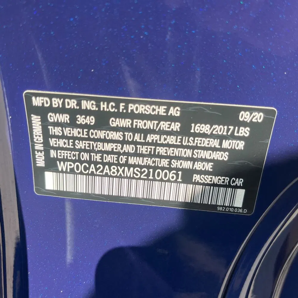 2021 Porsche 718 Boxster Base