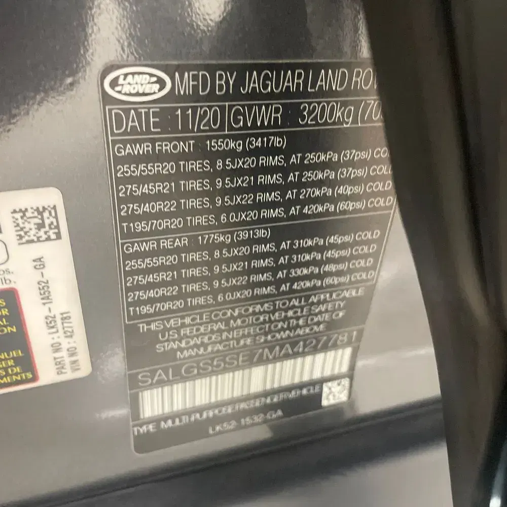 2021 Land Rover Range Rover Westminster P525
