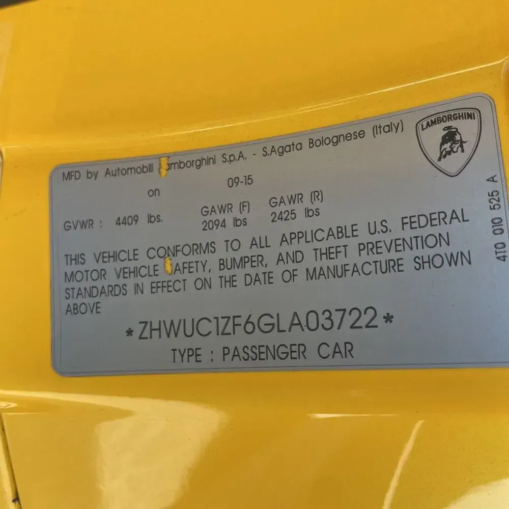 2016 Lamborghini Huracan Base
