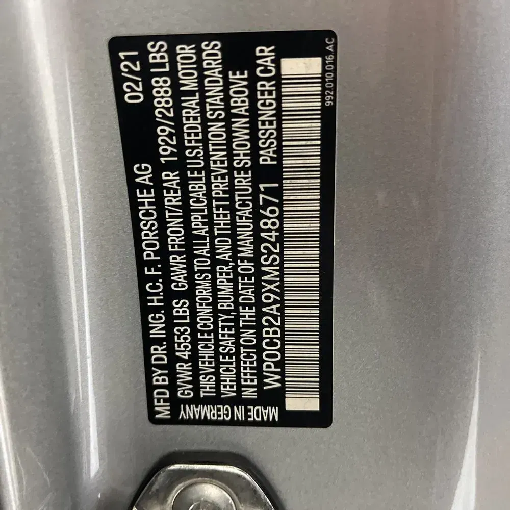 2021 Porsche 911 Carrera 4S