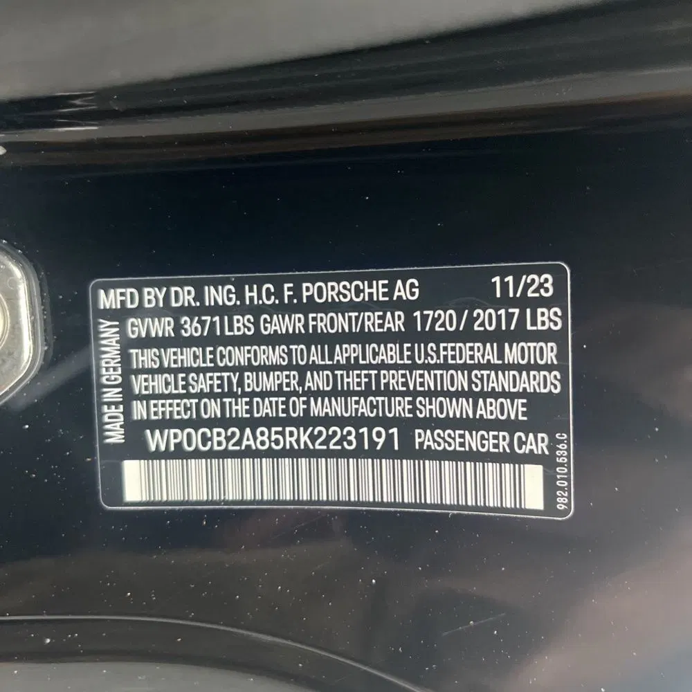 2024 Porsche 718 Boxster S