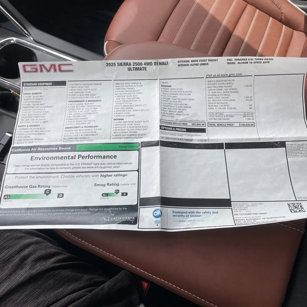 2025 GMC Sierra 2500HD Denali Ultimate