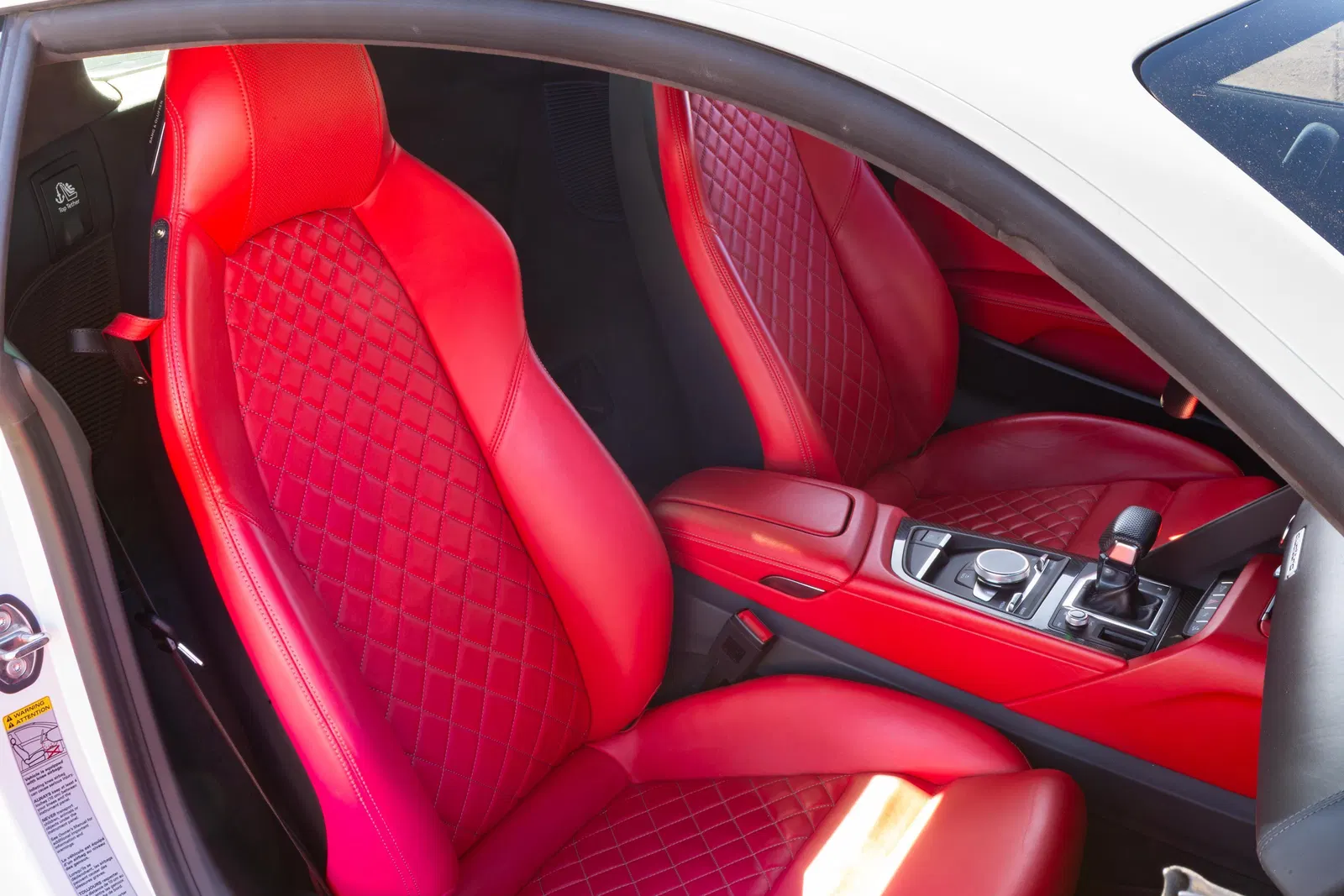 2020 Audi R8 V10 Coupe - Carbon Exterior and Interior Packages, Express Red Diamond-Stitch Full Leather Interior