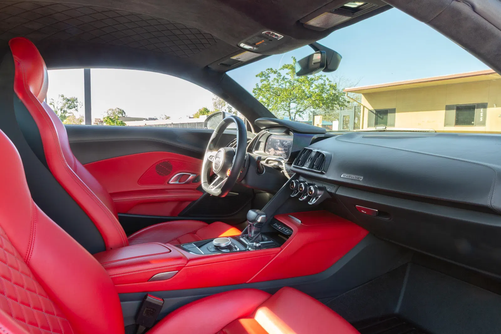 2020 Audi R8 V10 Coupe - Carbon Exterior and Interior Packages, Express Red Diamond-Stitch Full Leather Interior