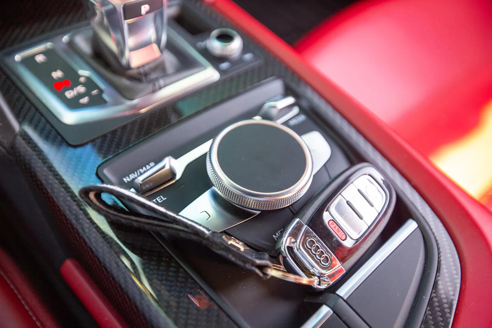 2020 Audi R8 V10 Coupe - Carbon Exterior and Interior Packages, Express Red Diamond-Stitch Full Leather Interior