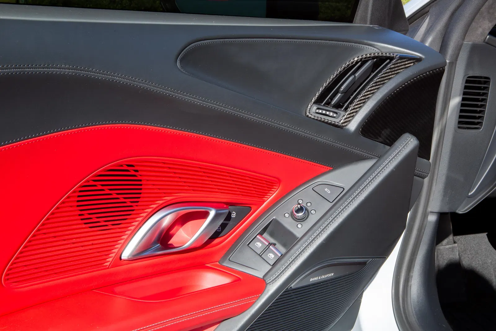 2020 Audi R8 V10 Coupe - Carbon Exterior and Interior Packages, Express Red Diamond-Stitch Full Leather Interior