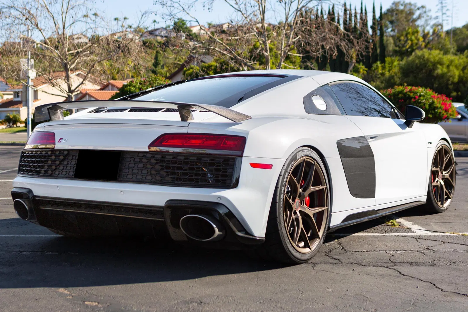 2020 Audi R8 V10 Coupe - Carbon Exterior and Interior Packages, Express Red Diamond-Stitch Full Leather Interior