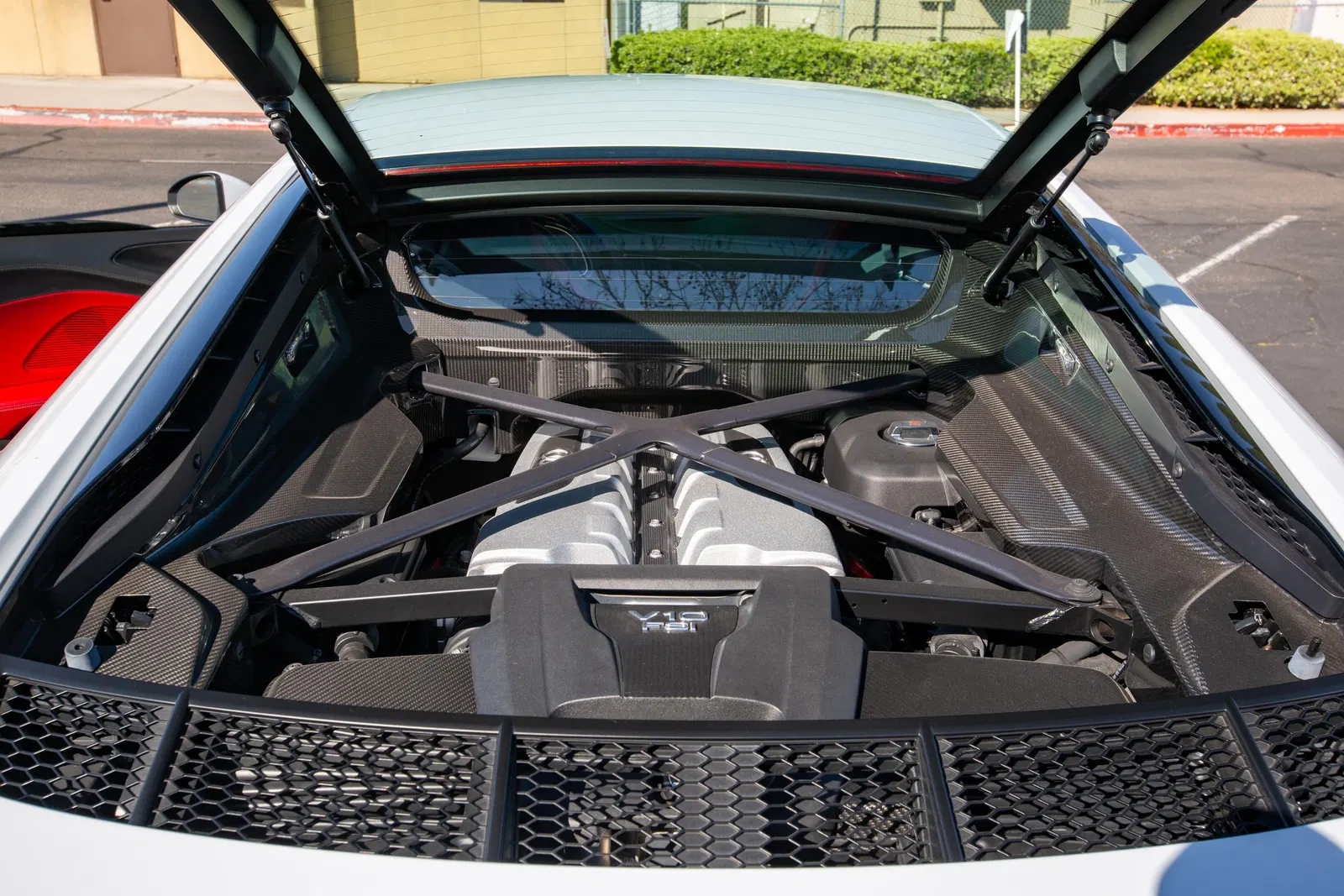 2020 Audi R8 V10 Coupe - Carbon Exterior and Interior Packages, Express Red Diamond-Stitch Full Leather Interior