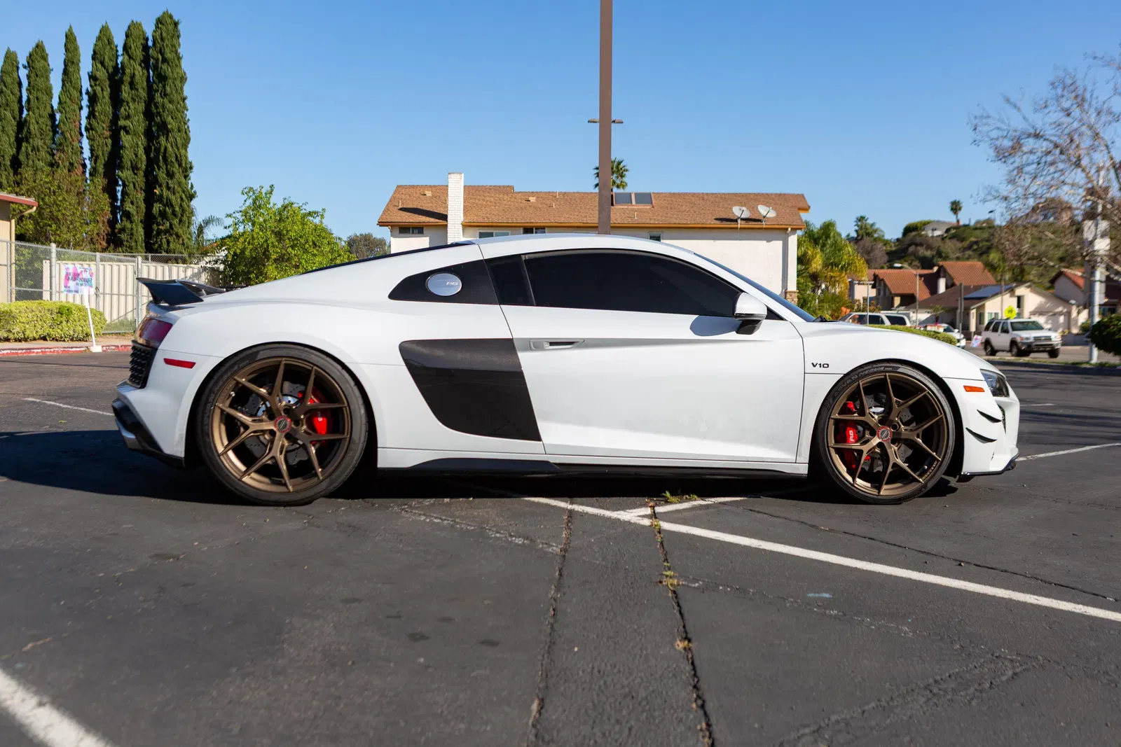 2020 Audi R8 V10 Coupe - Carbon Exterior and Interior Packages, Express Red Diamond-Stitch Full Leather Interior