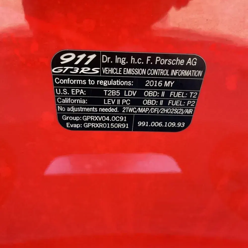 2016 Porsche 911 GT3 RS
