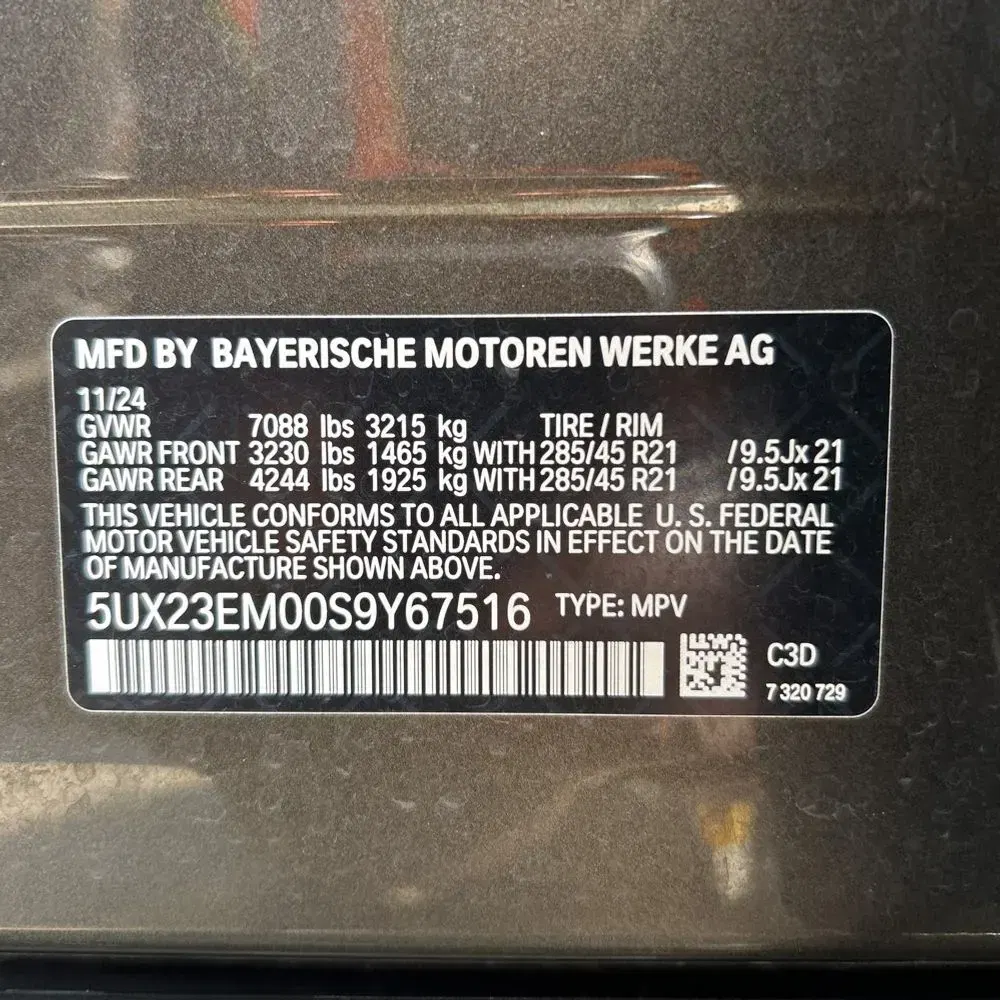 2025 BMW X7 XDrive40i 4D SUV