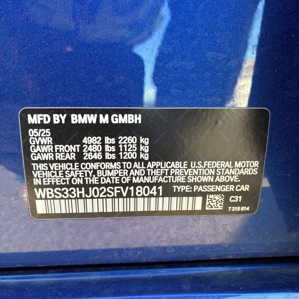 2025 BMW M3 Competition xDrive