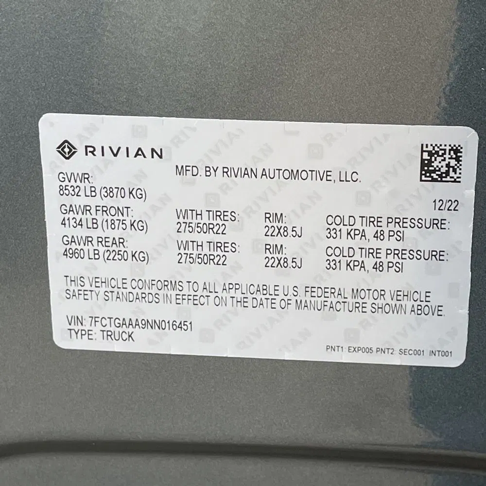 2022 Rivian R1T Adventure