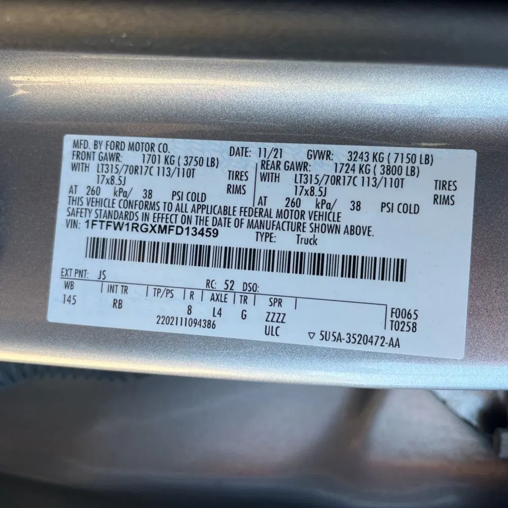 2021 Ford F-150 Raptor