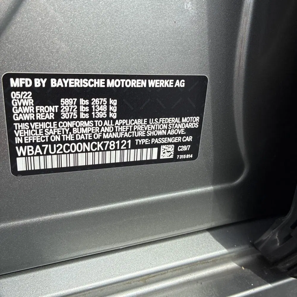 2022 BMW 7-Series 750xi