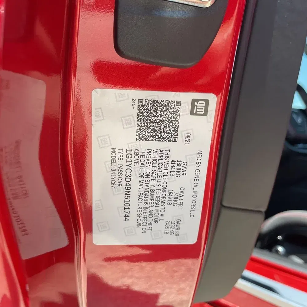 2022 Chevrolet Corvette Stingray