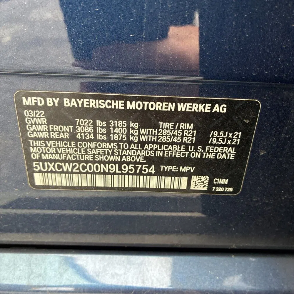 2022 BMW X7 XDrive40i