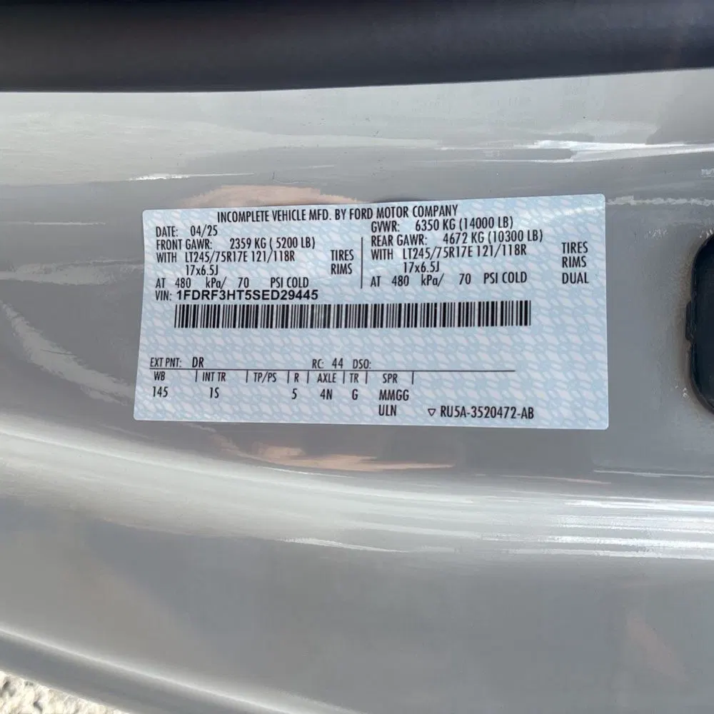 2025 Ford S/D C/C F350 XL