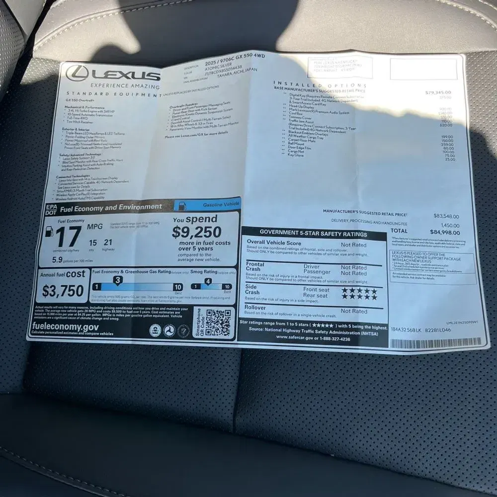 2025 Lexus GX 550 Overtrail+