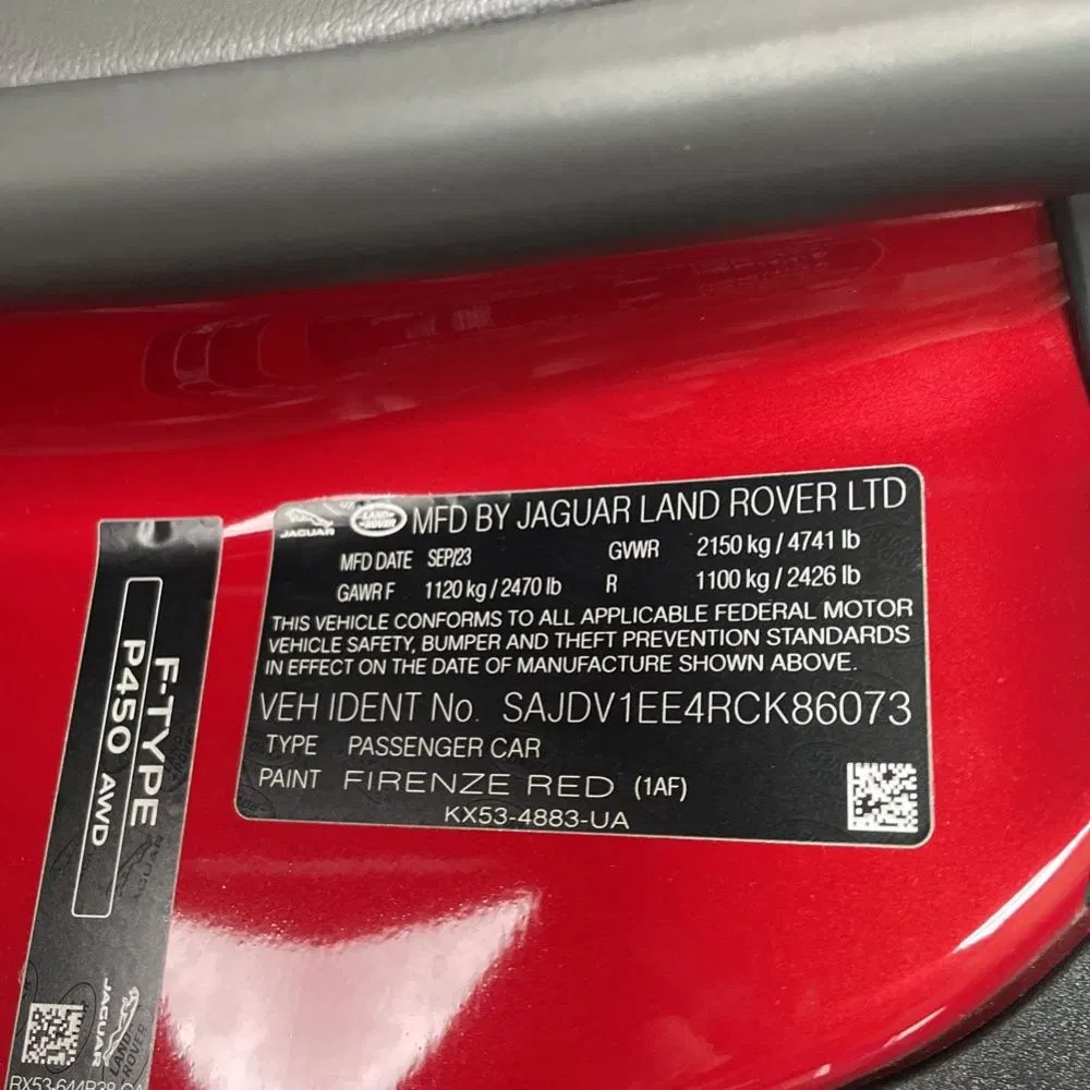 2024 Jaguar F-TYPE P450 75