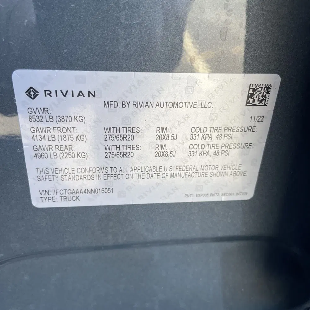 2022 Rivian R1T Adventure