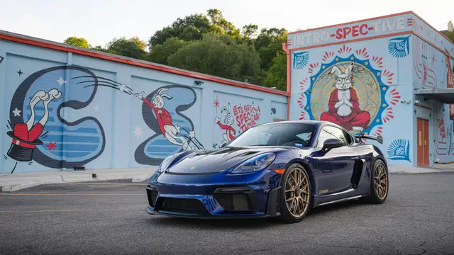2025 Porsche 718 Cayman GT4 RS Weissach Package - Gentian Blue, Forged Magnesium Wheels, PCCB, 9,000-rpm Flat-6