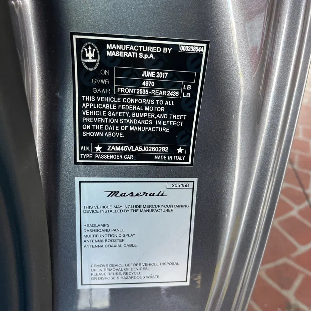 2018 Maserati GranTurismo Sport