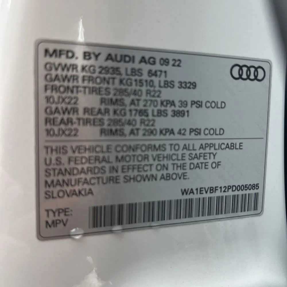 2023 Audi Q8 Premium Plus 55 TFSI 4D SUV 3.0T