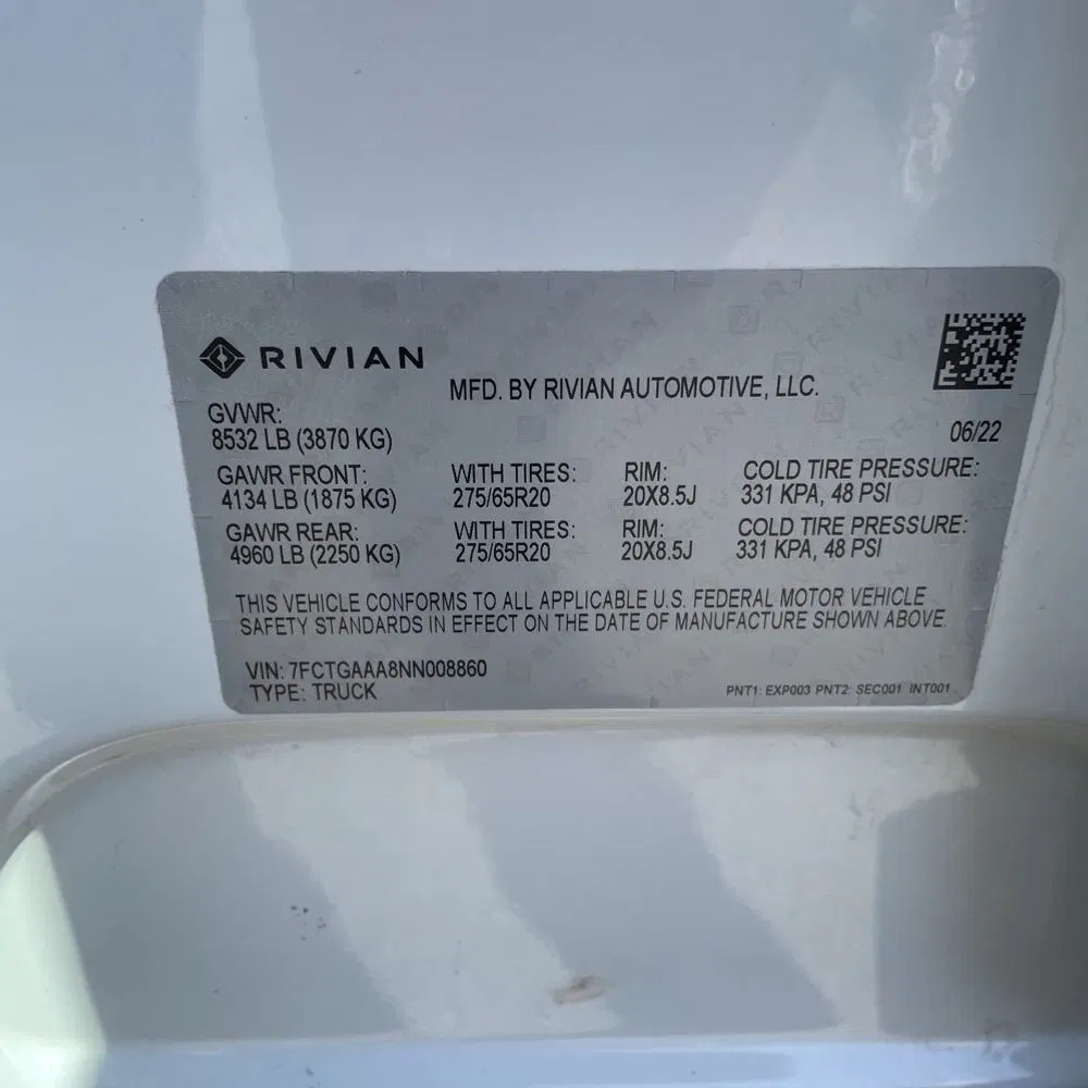 2022 Rivian R1T Adventure