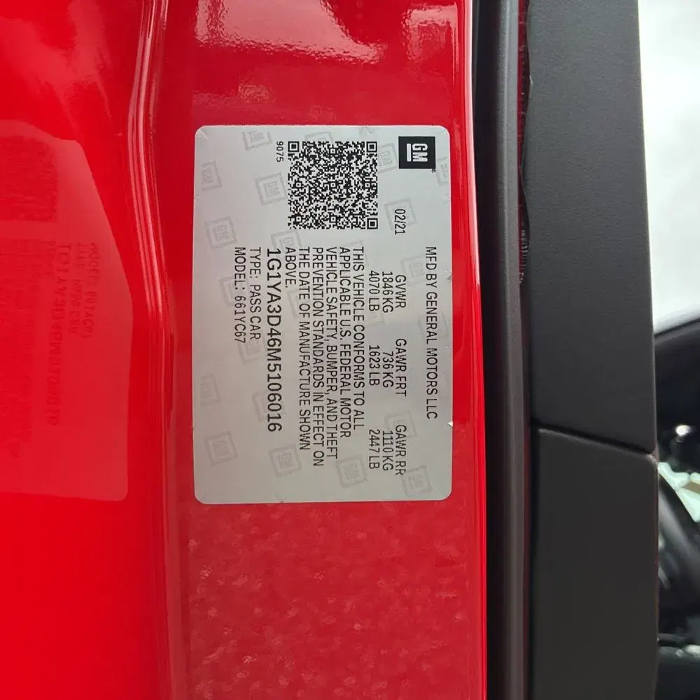 2021 Chevrolet Corvette Stingray