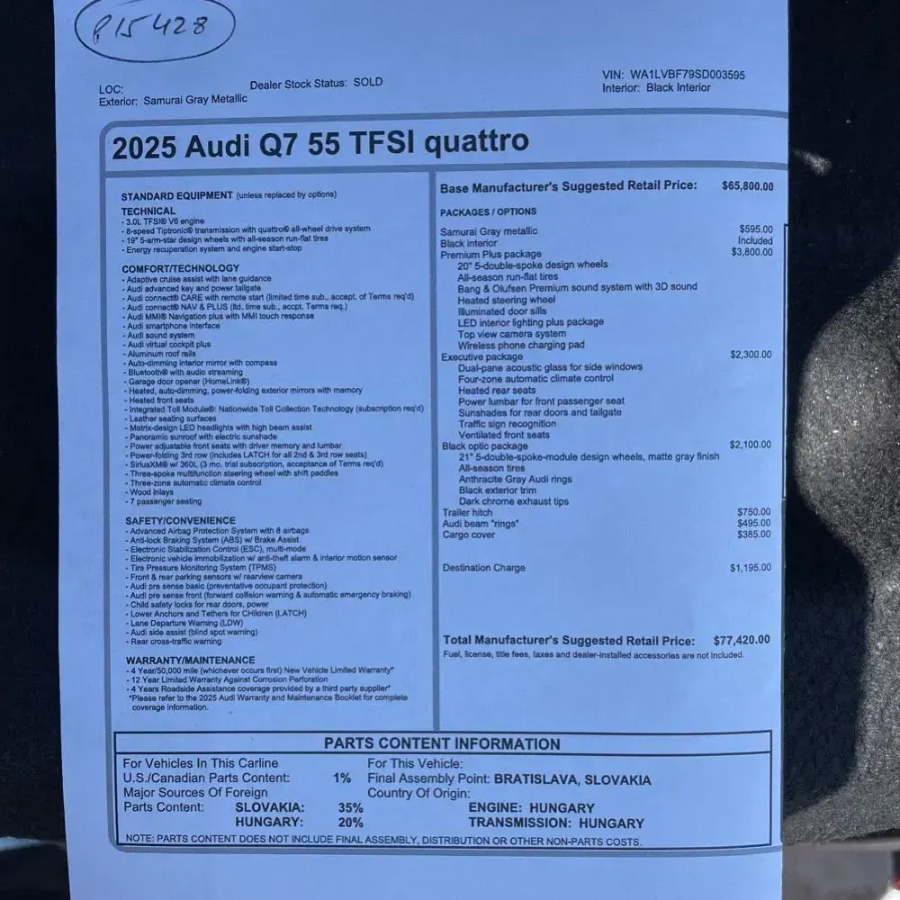 2025 Audi Q7 Premium Plus 55