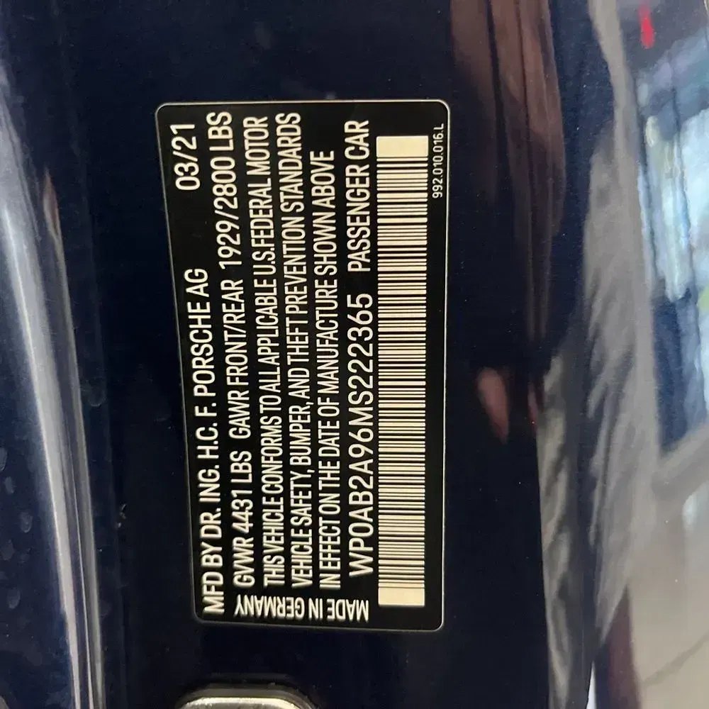 2021 Porsche 911 Carrera 4S