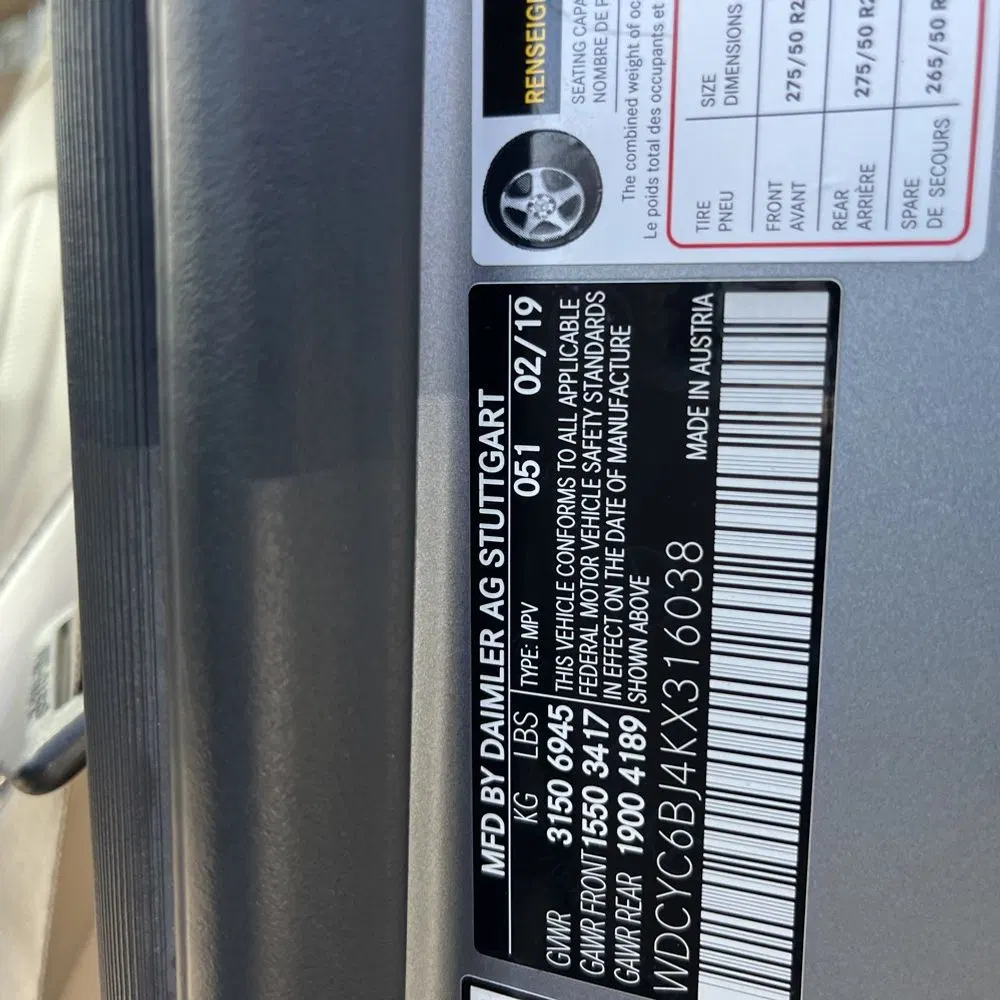 2019 Mercedes-Benz G-Class G 550